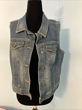 LOFT Blue Denim Vest